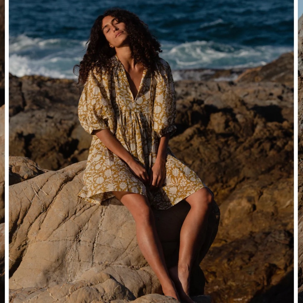 Kyra Mini Dress ~ Golden Palm